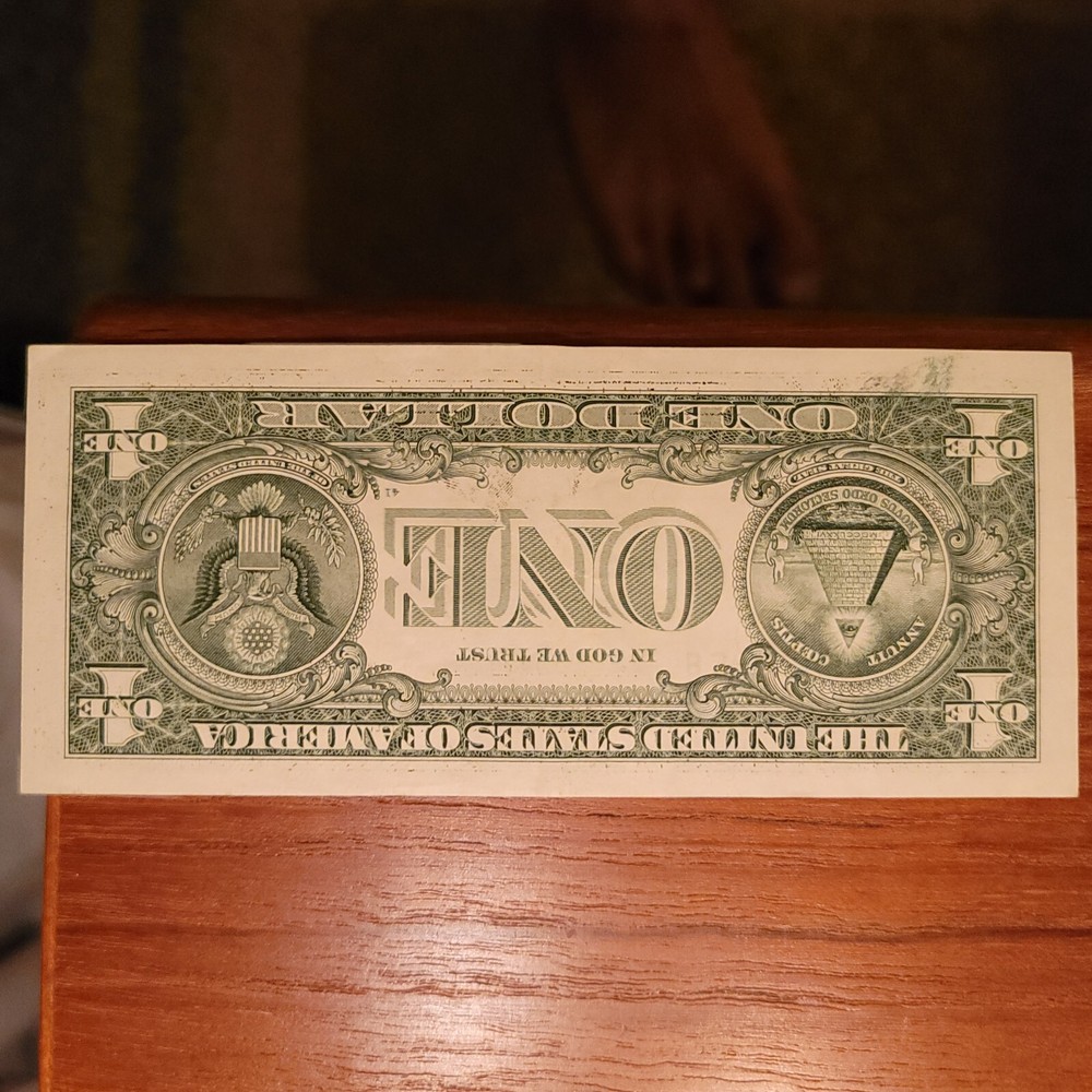 Wet Ink Transfer Error Note One Dollar Bill 2017A