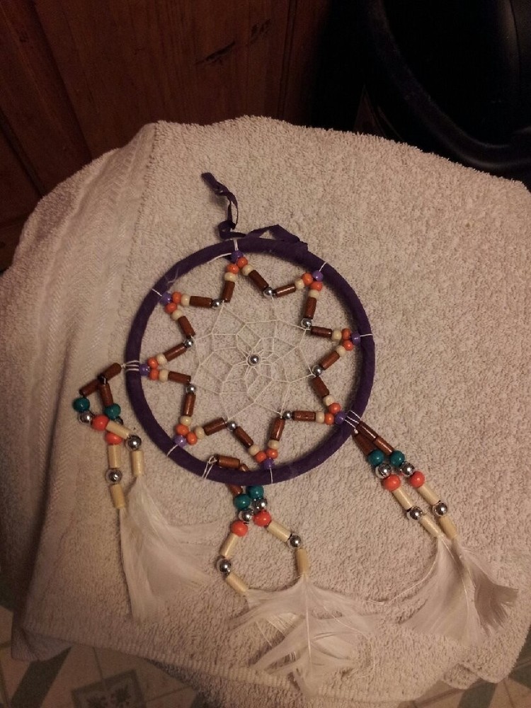 DREAMCATCHER BEADED PURPLE COLOR ( SMALL )