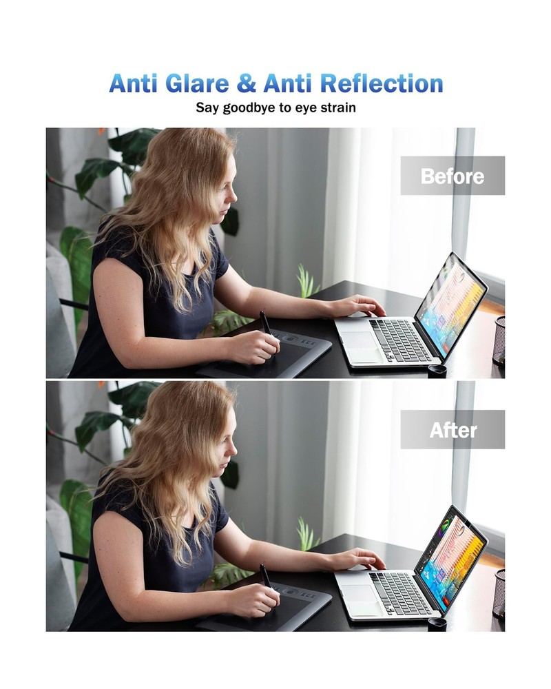 F FORITO 2-Pack Anti Blue Light Screen Protector Compatible with MacBook Air ...