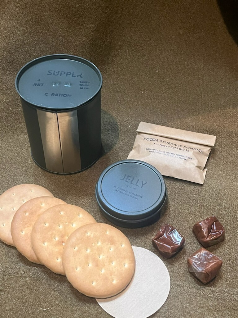 Late WWII OD C Ration SUPPER - Fully Edible, Reusable Historically Accurate