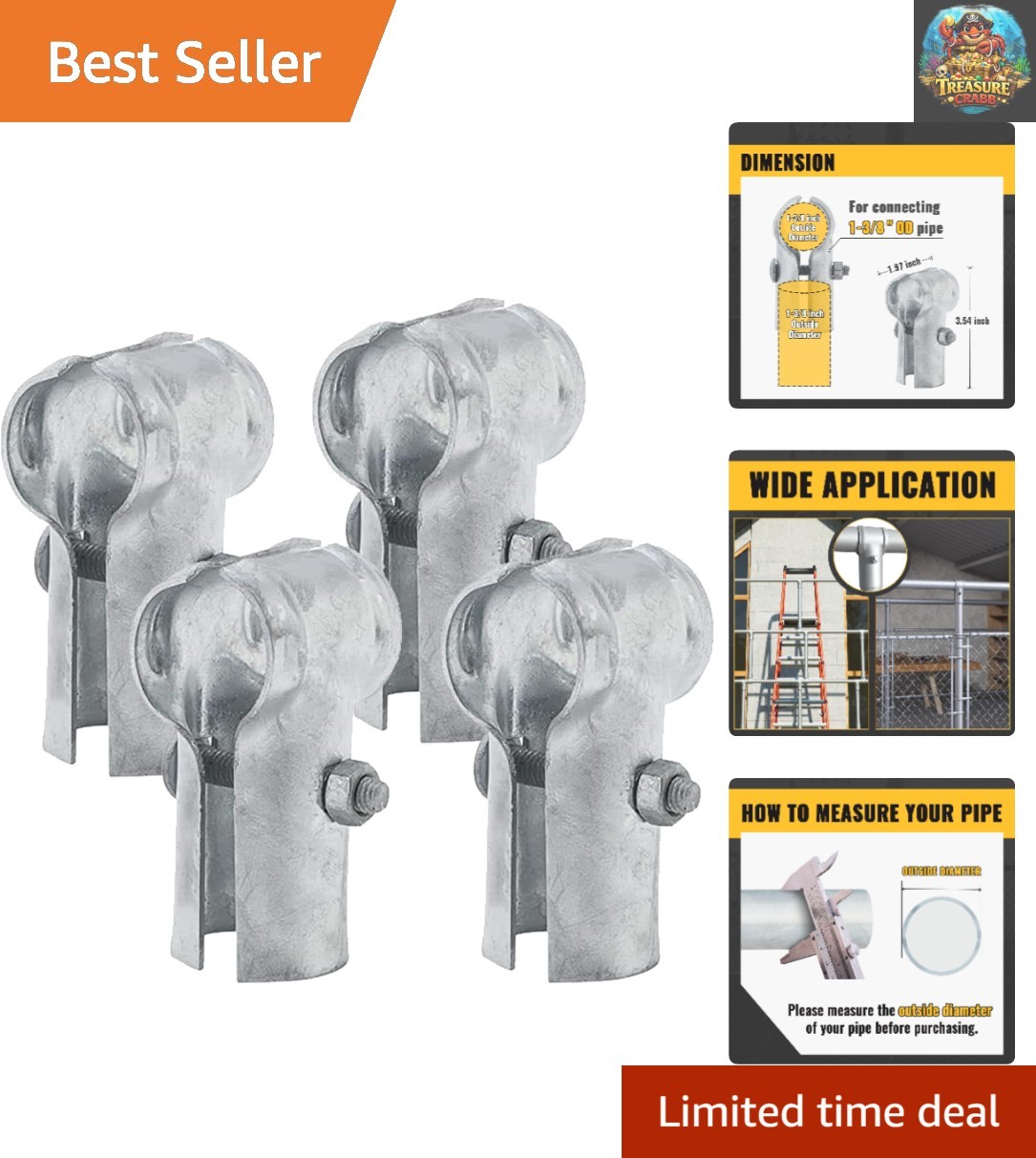 Corrosion Resistant 1-3/8 Inch End Rail T Clamps - 4 Pack for Easy Installation