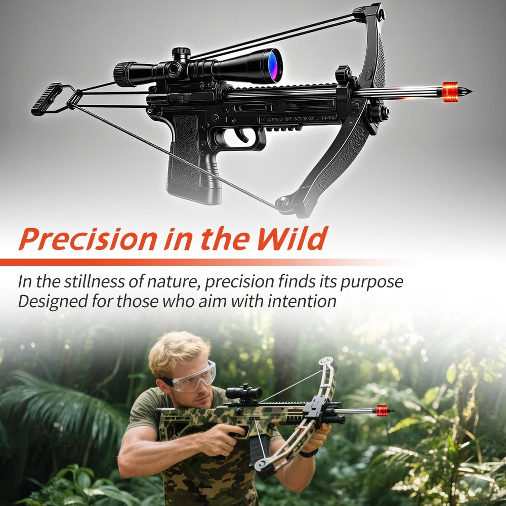ProSSS Crossbow Bolt Decocking Head Set – 2 Pack Tips with 4 Orange