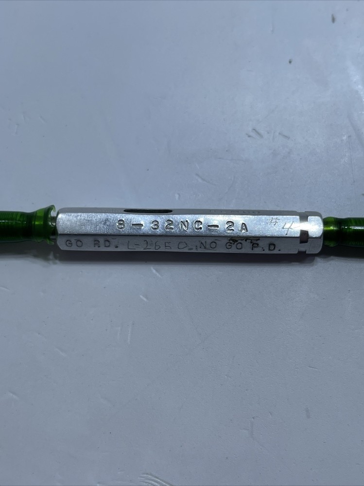Hemco .1428 .1399 GO NO GO Set Plug Threaded Gage 8-32 NC-2A