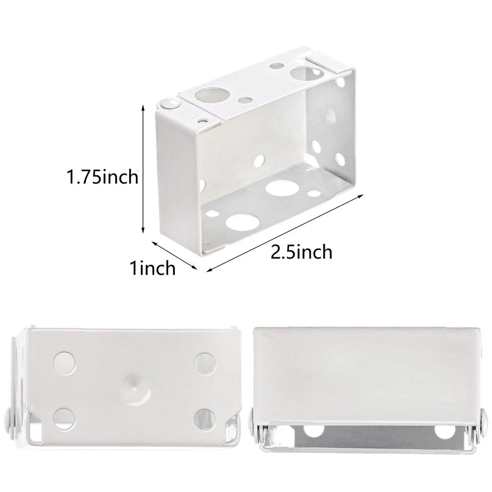 12 Pack 2.5 Inch Blind Brackets, Low Profile Box Mounting Bracket for Window ...