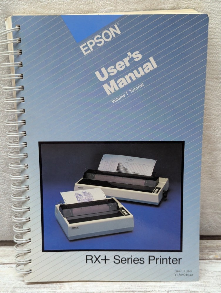Vintage Epson RX+ Printer User Manual - Pre Owned