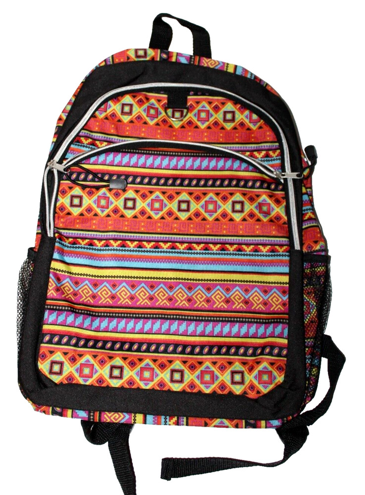 F.A.B. Star Point Fair Isle Graphic Multi School Backpack