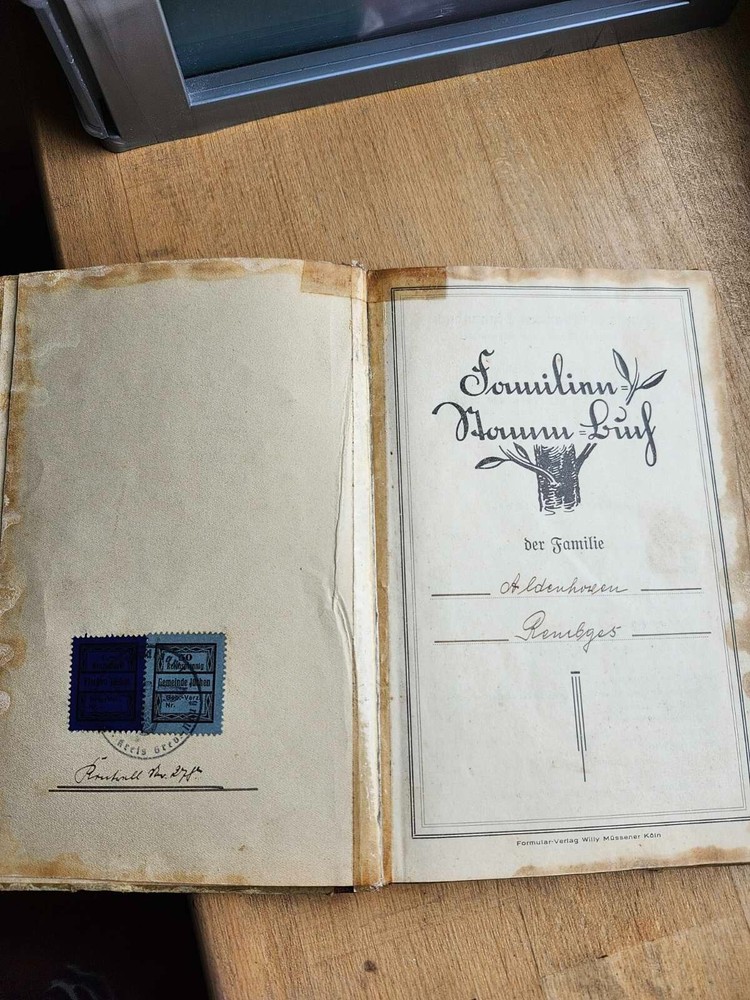 genealogy book Germany 1937