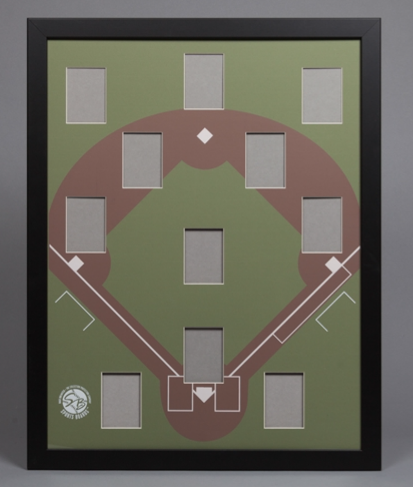 Baseball Display Board: Trading Card Sports Field Frame 22x28