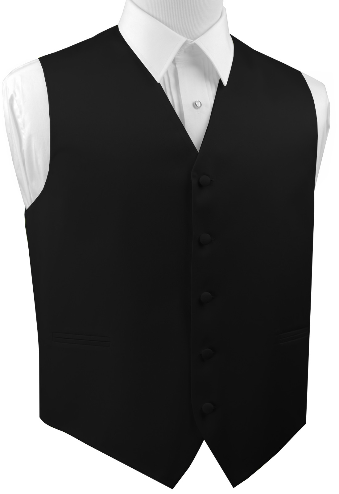 Satin Black Formal Casual Tuxedo Vest Wedding Prom