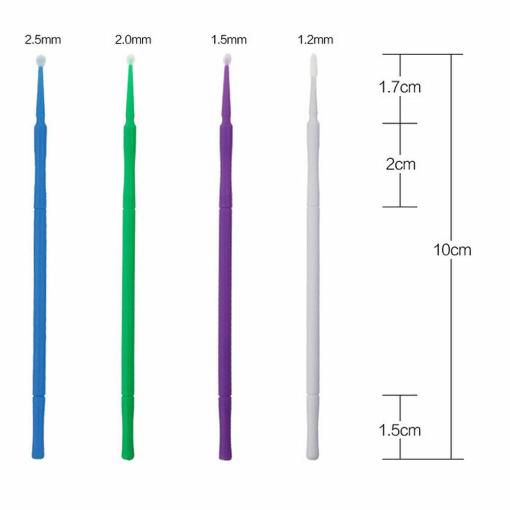 400 Pcs Dental Disposable Small Micro Applicators Micro Brushes Green 2.0mm