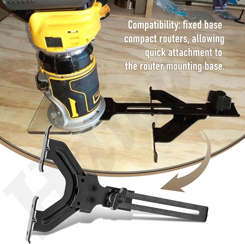 Edge Guide for Fixed Base Compact Router, Compatible With DEWALT DWP611 R