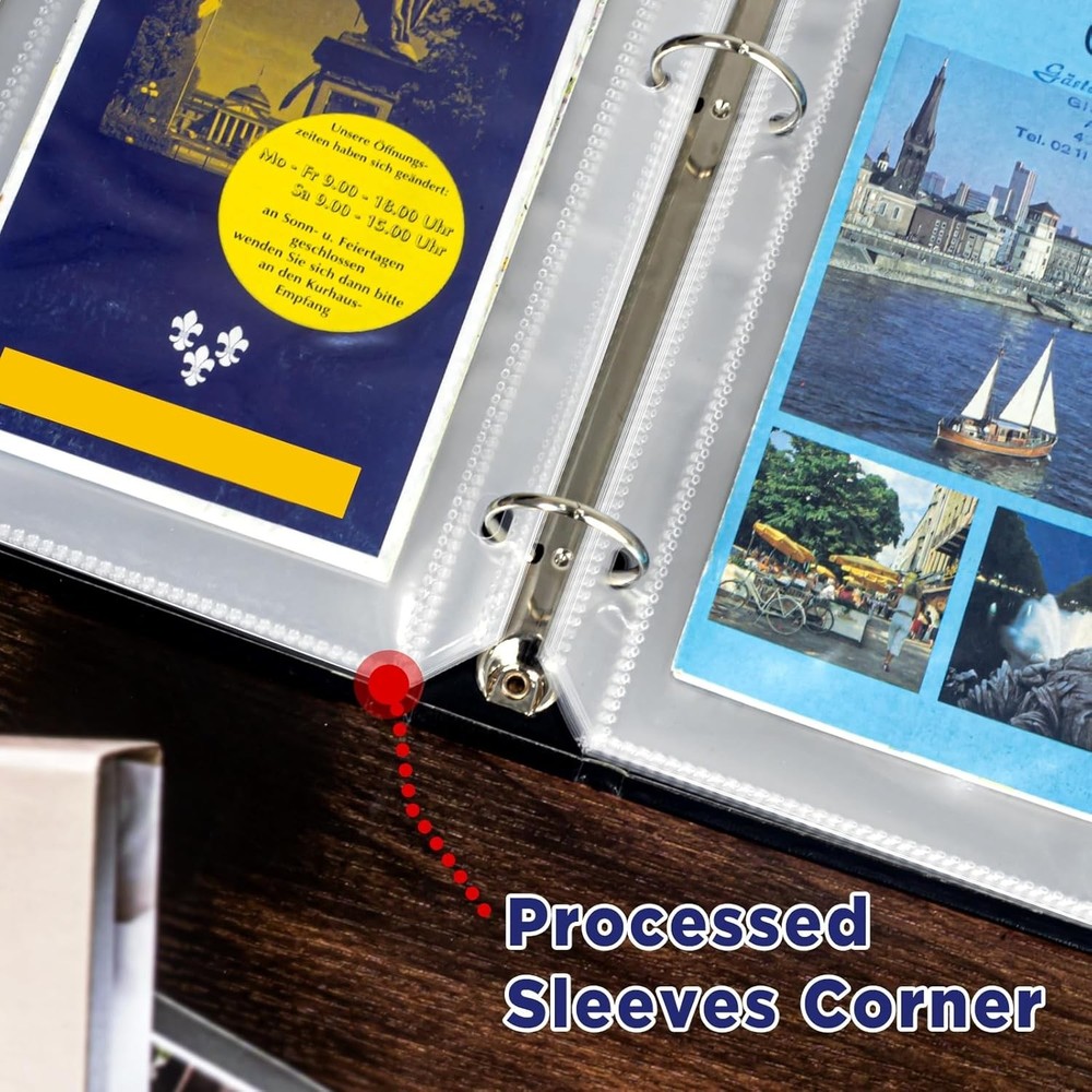 2-Pocket Folded Map Sleeves, Brochure Holder, Protector, 4.5" x 11" Clear