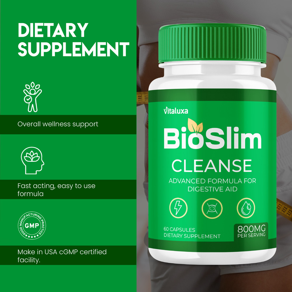 (3 Pack) BioSlim Cleanse Advanced Formula For Digestive Support (180 Capsules)