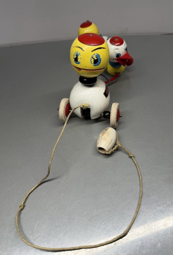 Vintage Brio Three Duck Pull Toy ~ Wooden