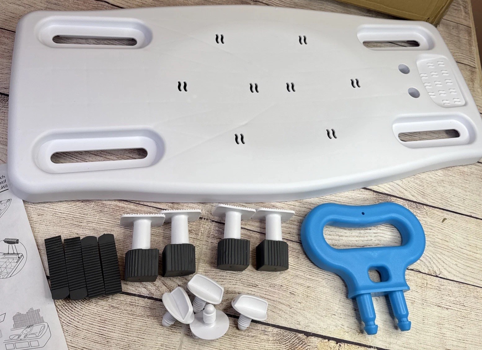 Carex Bathtub Transfer Bench Shower Seat with Handle, New