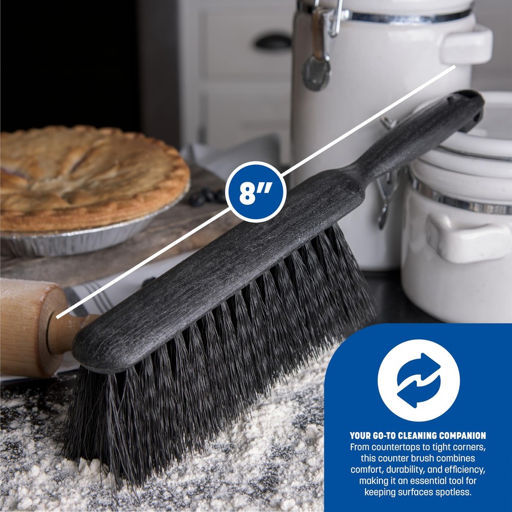 3625803 Fireplace/Bench Brush, 8", Black