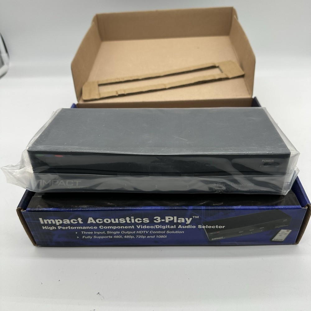 IMPACT ACOUSTICS 3-PLAY High Performance Component  Video/Digital Audio Selecter
