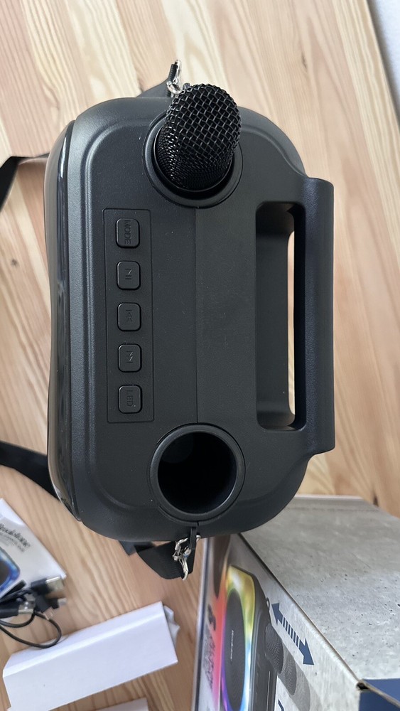 Karaoke Machine Portable Bluetooth Speaker with 2 Wireless Microphones for A...