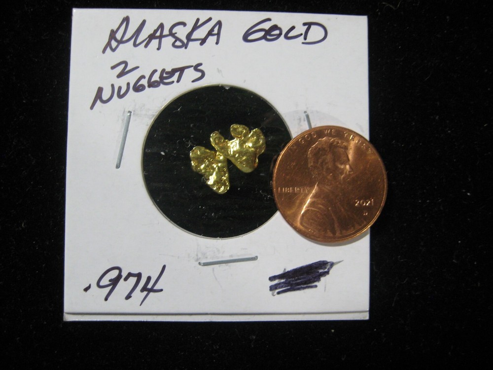 ALASKA GOLD 2 NUGGETS  .974 GRAM