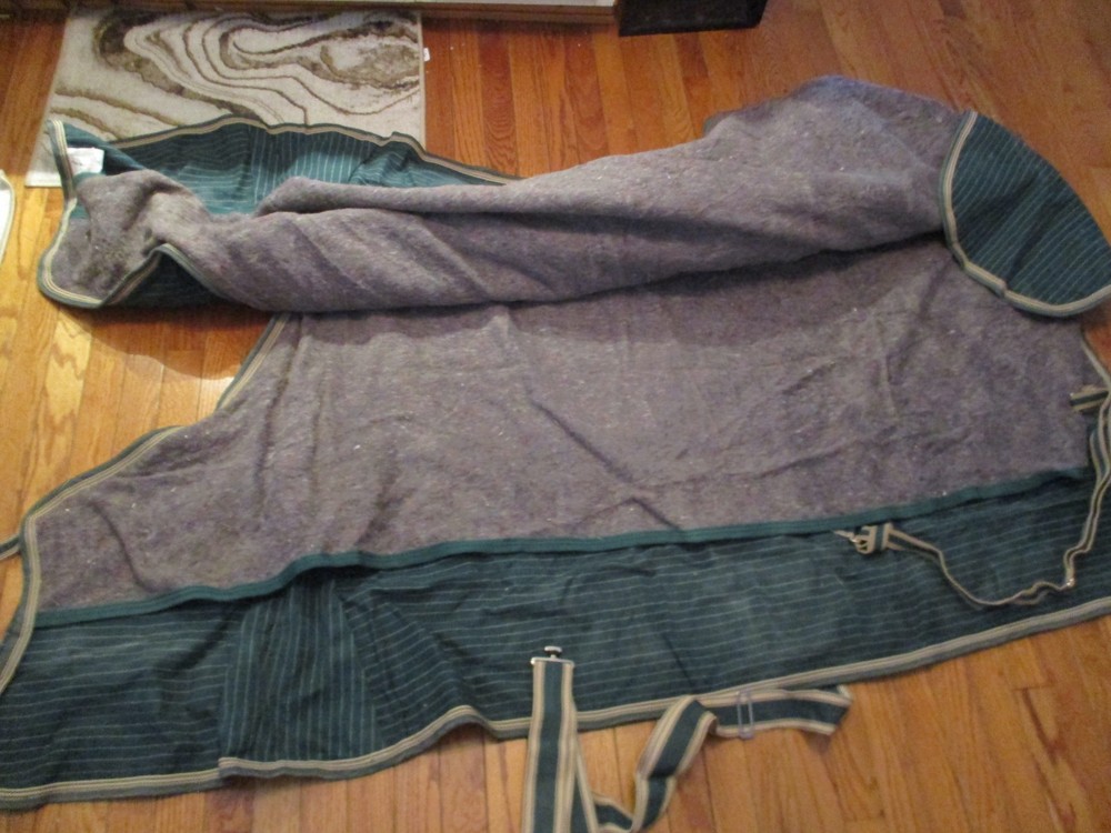 72'' Jeffers equine basic canvas turnout blanket wool felt lined, or use stable