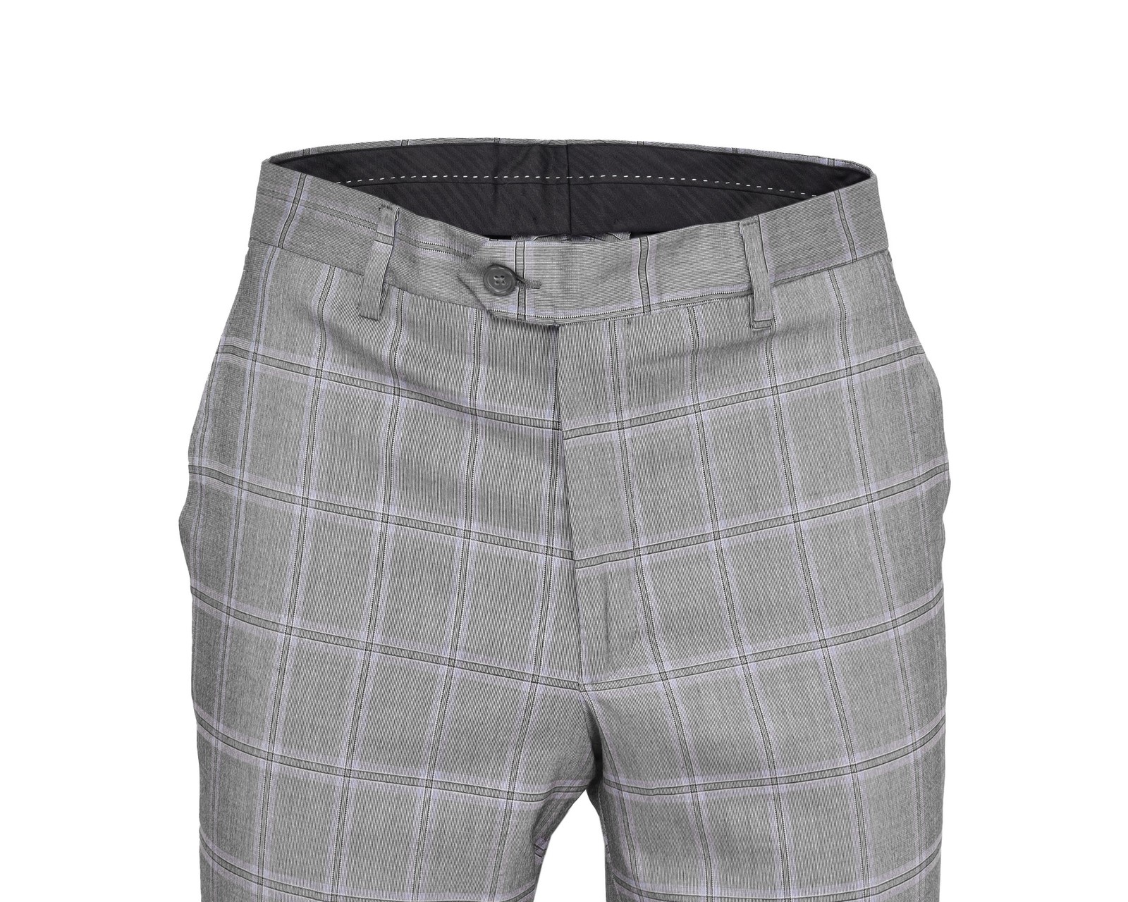 NWT EZZELINO SUIT grey blue check double breasted wool cotton Italy 56 us 46