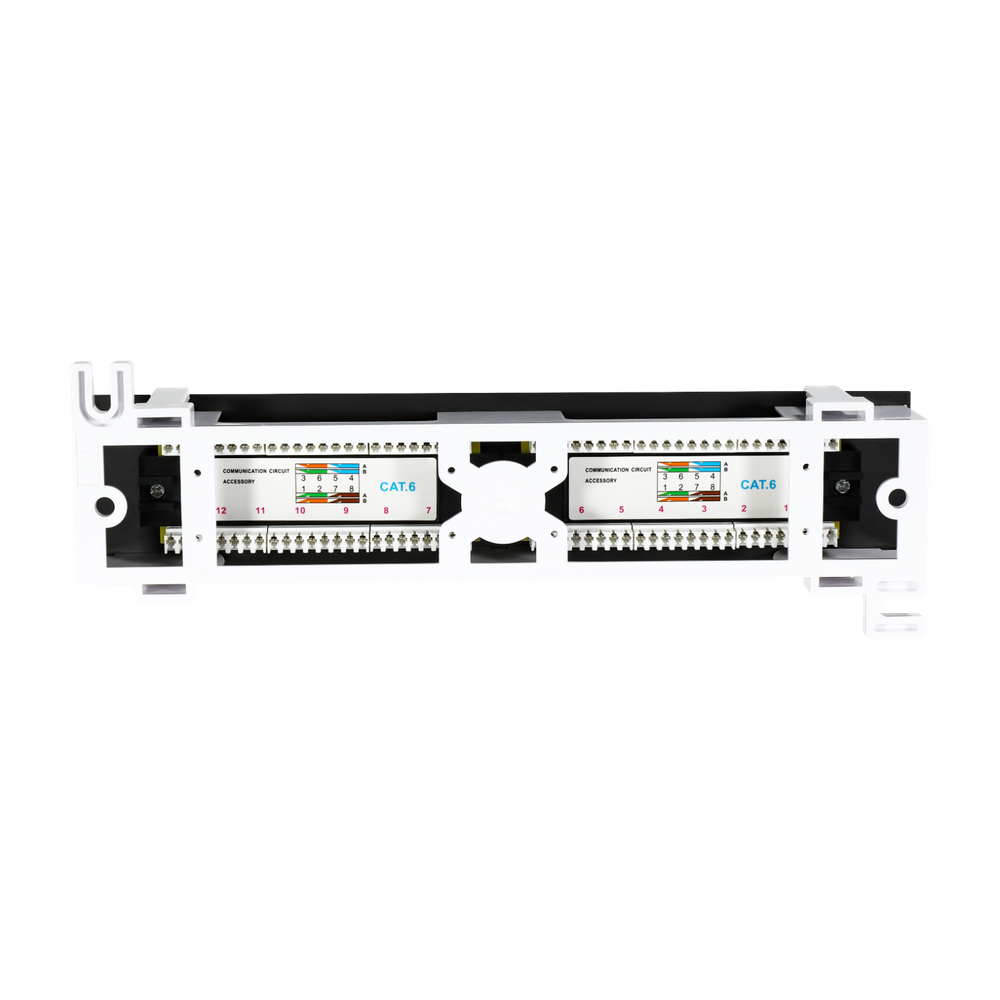 Cat6 12 Port Patch Panel RJ45 110 Mini Surface Wall Mount
