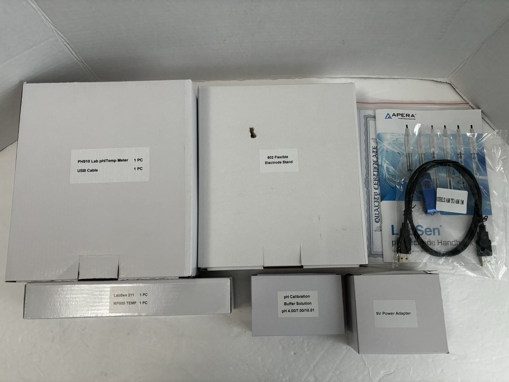 NEW Apera Instruments PH910 Benchtop Lab pH Meter Kit with LabSen 211 Electrode