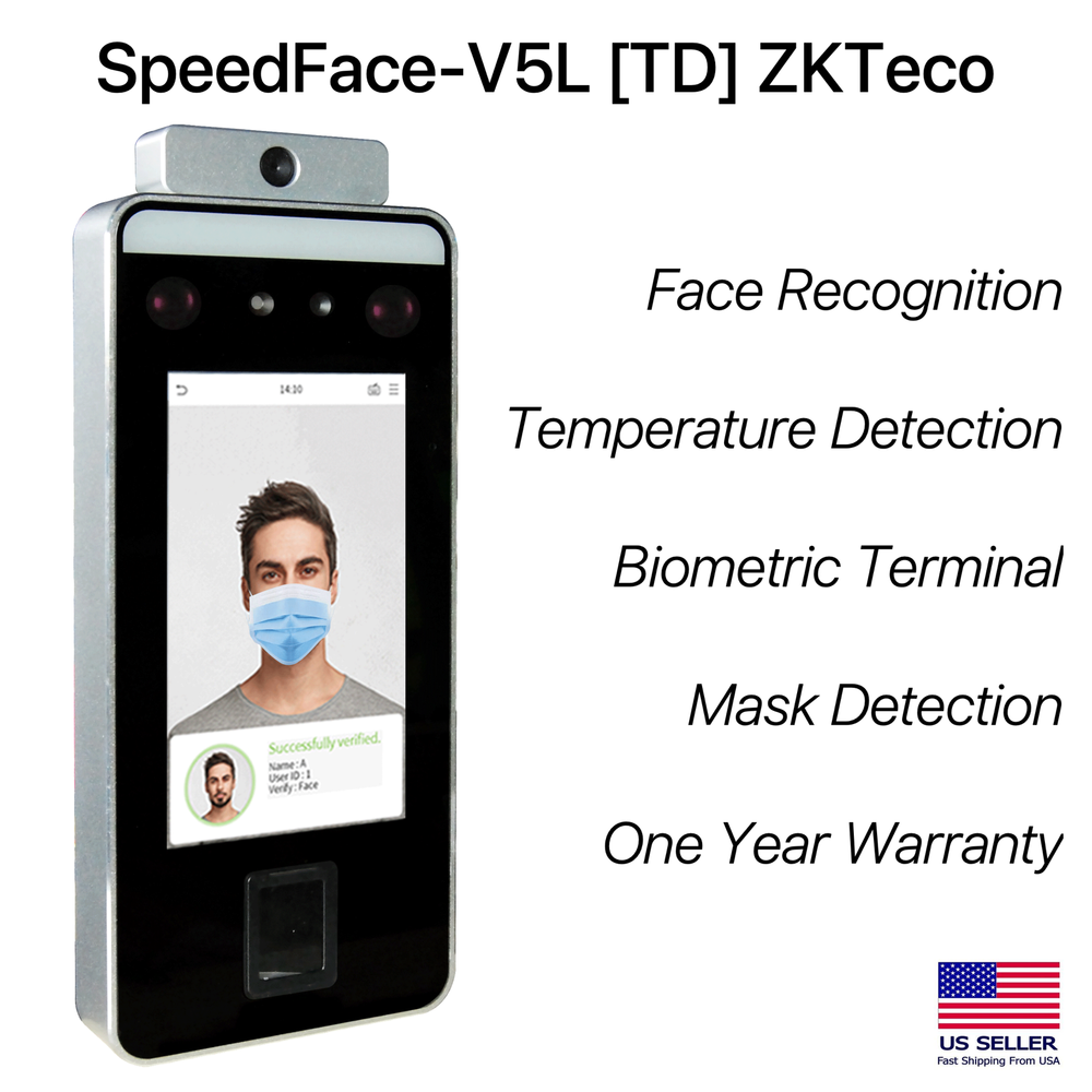 SpeedFace | SpeedFace-V5L [TD] ZKTeco | Temperature Detection Face Recognition