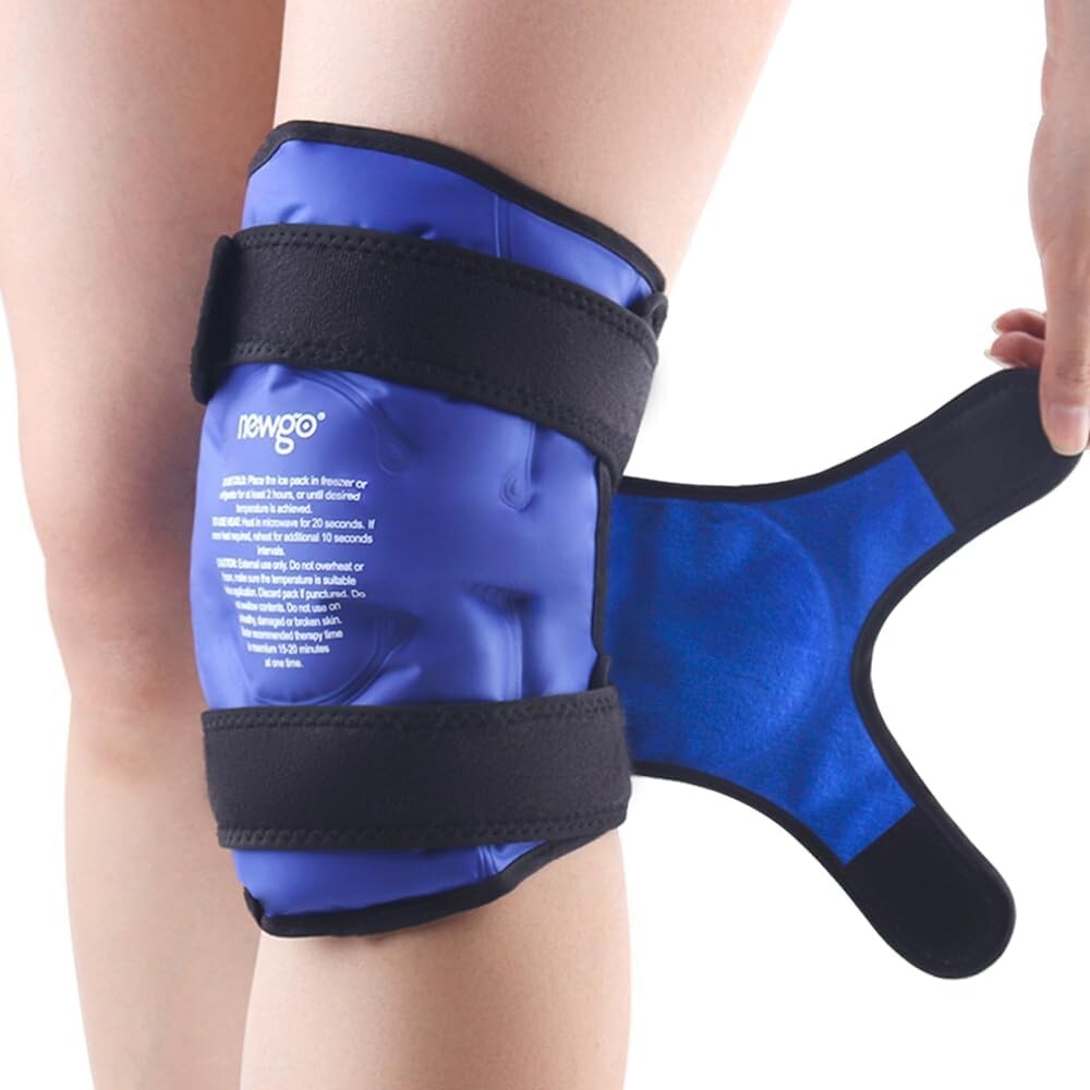 Full Coverage Gel Cold Pack for Knee Surgery Recovery - Adjustable & Flexible