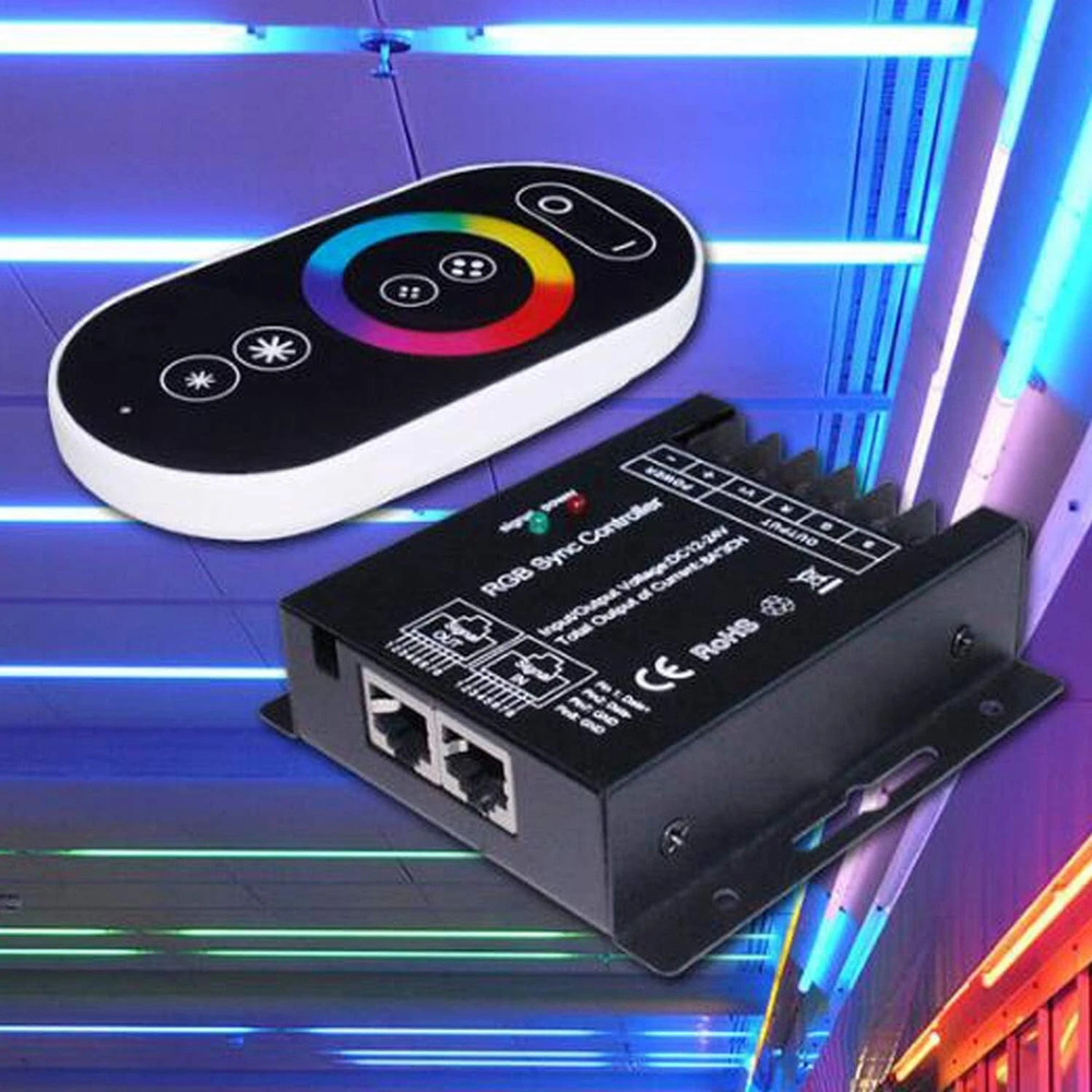 DC12V-24V 8A*3CH RGB Sync Controller Wireless Touch RGB Remote For RGB LED Light