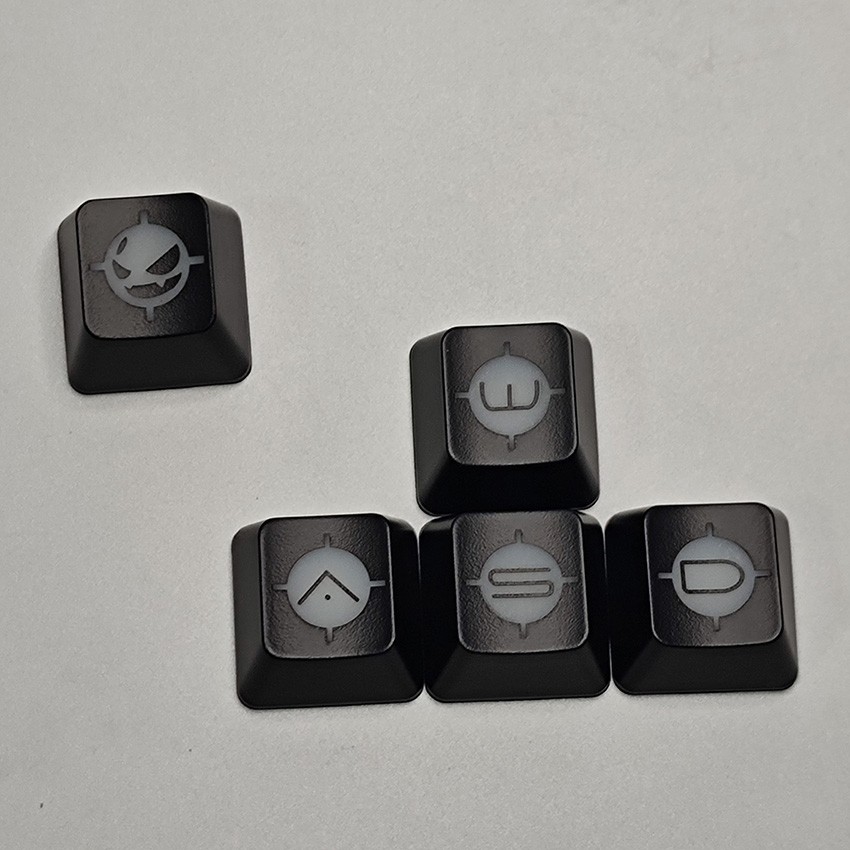5-key/Set ABS Translucent Key caps Keycap Replacement For Mechanical Keyboard