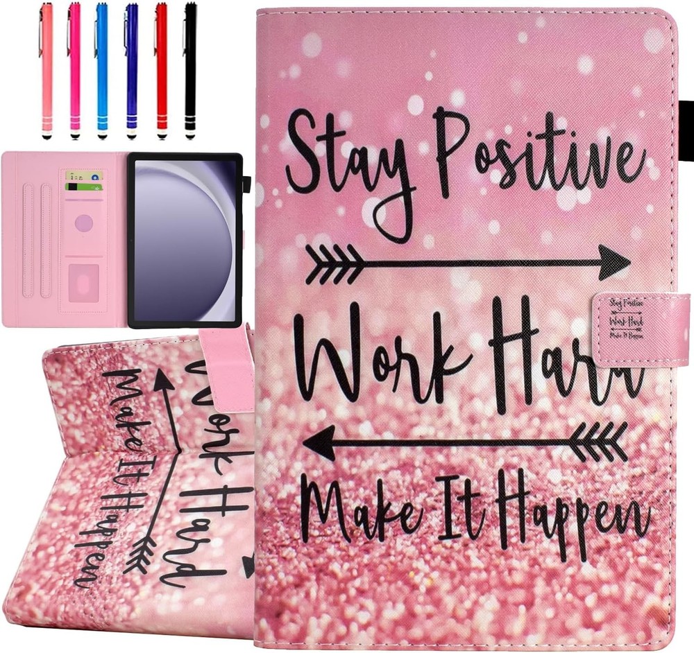 Case for Galaxy Tab A11+ Plus 2026, PU Leather Folio Cover with Multi-Angle Stan