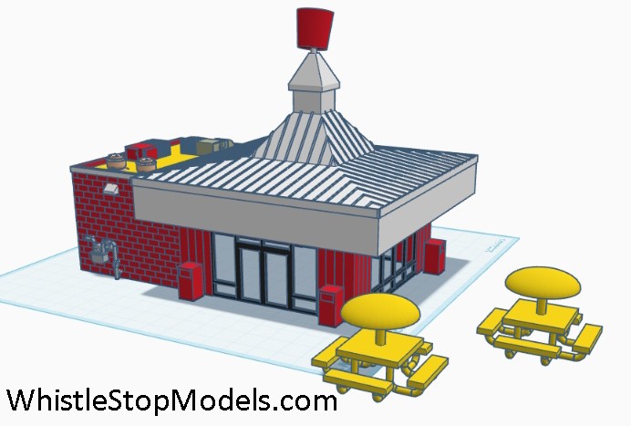 N Scale Shrimp Bucket Restaurant