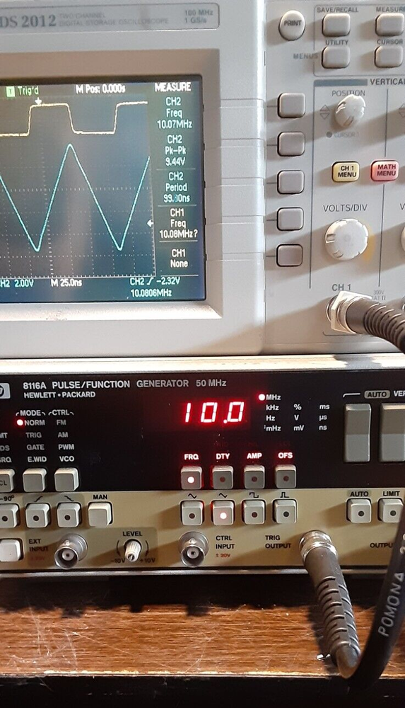 HP8116A 50MHz Pulse Function Generator WORKING 10V p-pk into 50 Ohm Progammable