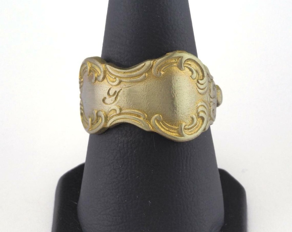 Spoon Adjustable Ring Raw brass (18mm 8US inner size) 2676