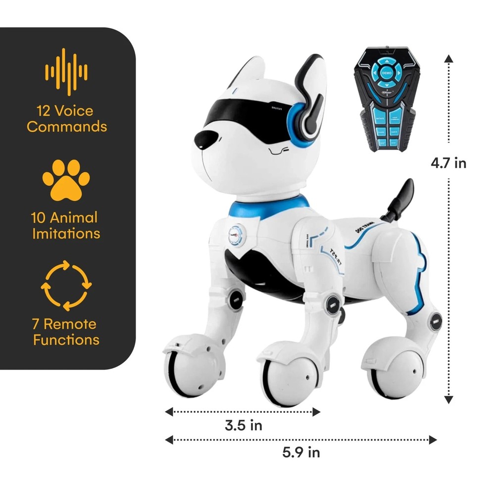 Interactive Programable Smart Robot Dog Rechargeable Voice Guard Mode Imitation