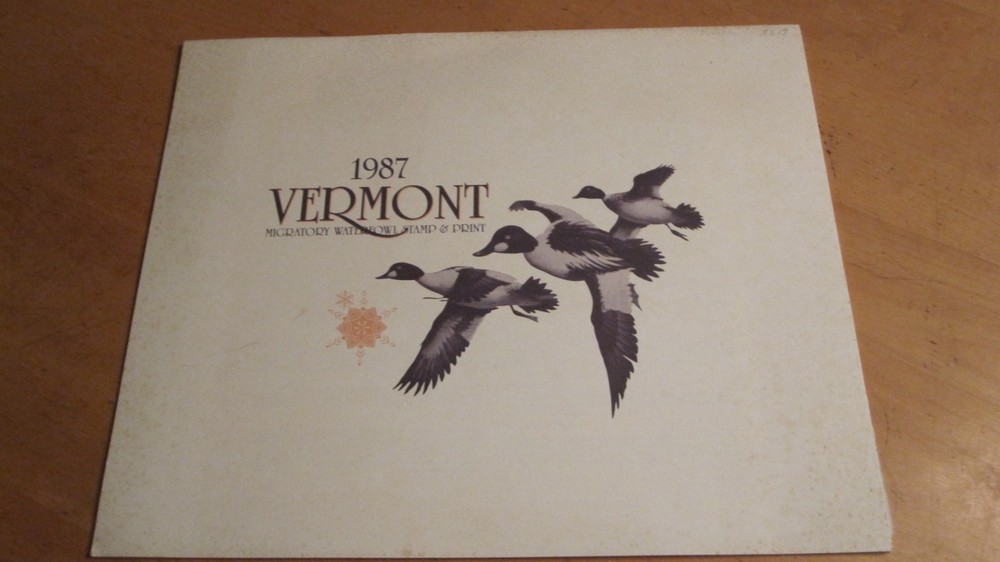 1987 VERMONT MIGRATORY WATERFOWL STAMP & PRINT SIGNED BY KILLEN