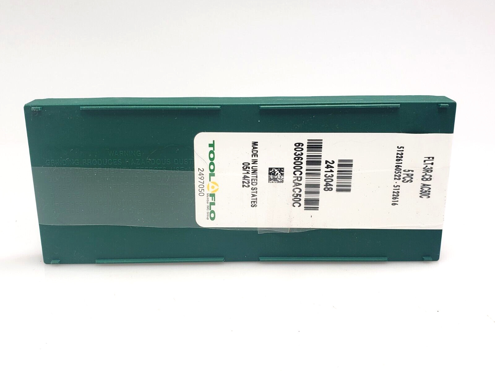 Tool-Flo FLT-3R-CB AC50C Carbide Threading Inserts (Box of 5)