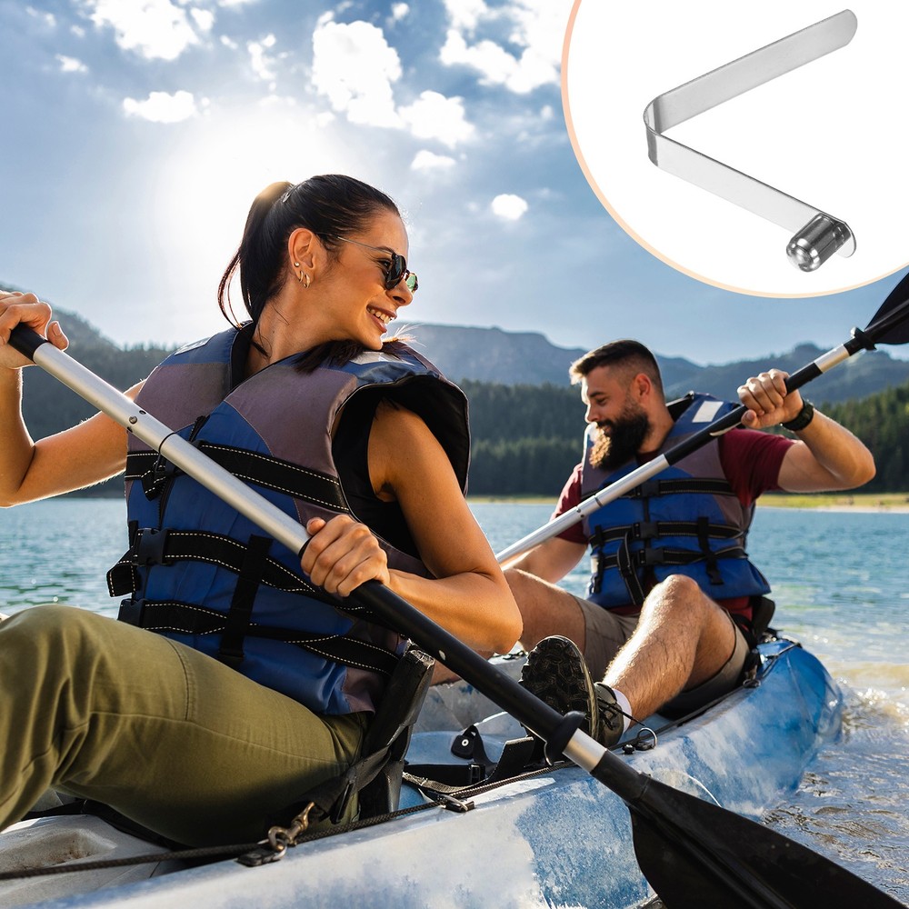 10-Pack Kayak Paddle Snap 7mmx50mm Solid Single Pin V Shaped Spring Steel