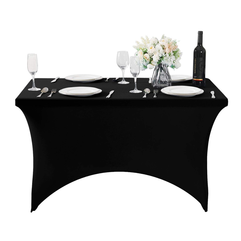 Waterproof Spandex Table Cover for 4FT Table Universal Fitted Stretch Tablecl...