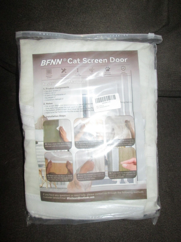 BFNN Cat Screen Door MeshCat-Proof Mesh Gate NEW SEALED
