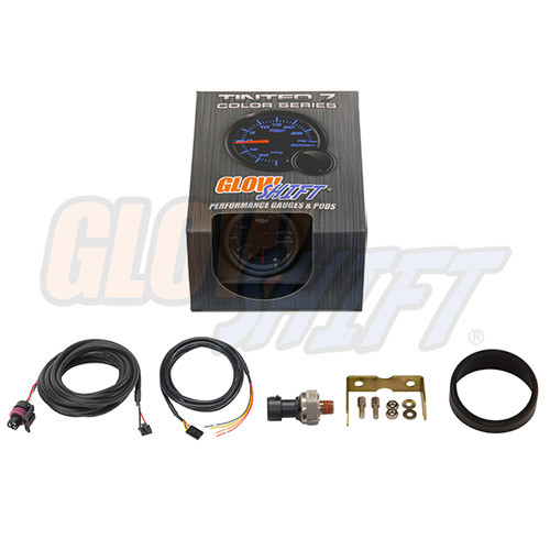 52mm GlowShift Tinted 7 Electronic Oil Pressure PSI Gauge w 7 Color LED Display