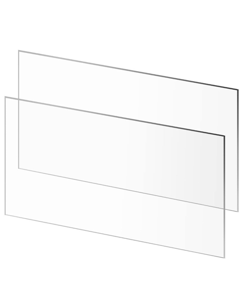 2PCS Clear Acrylic Sheets 24x48 Inch, 3/16” Thick, Cuttable UV Resistant Panel