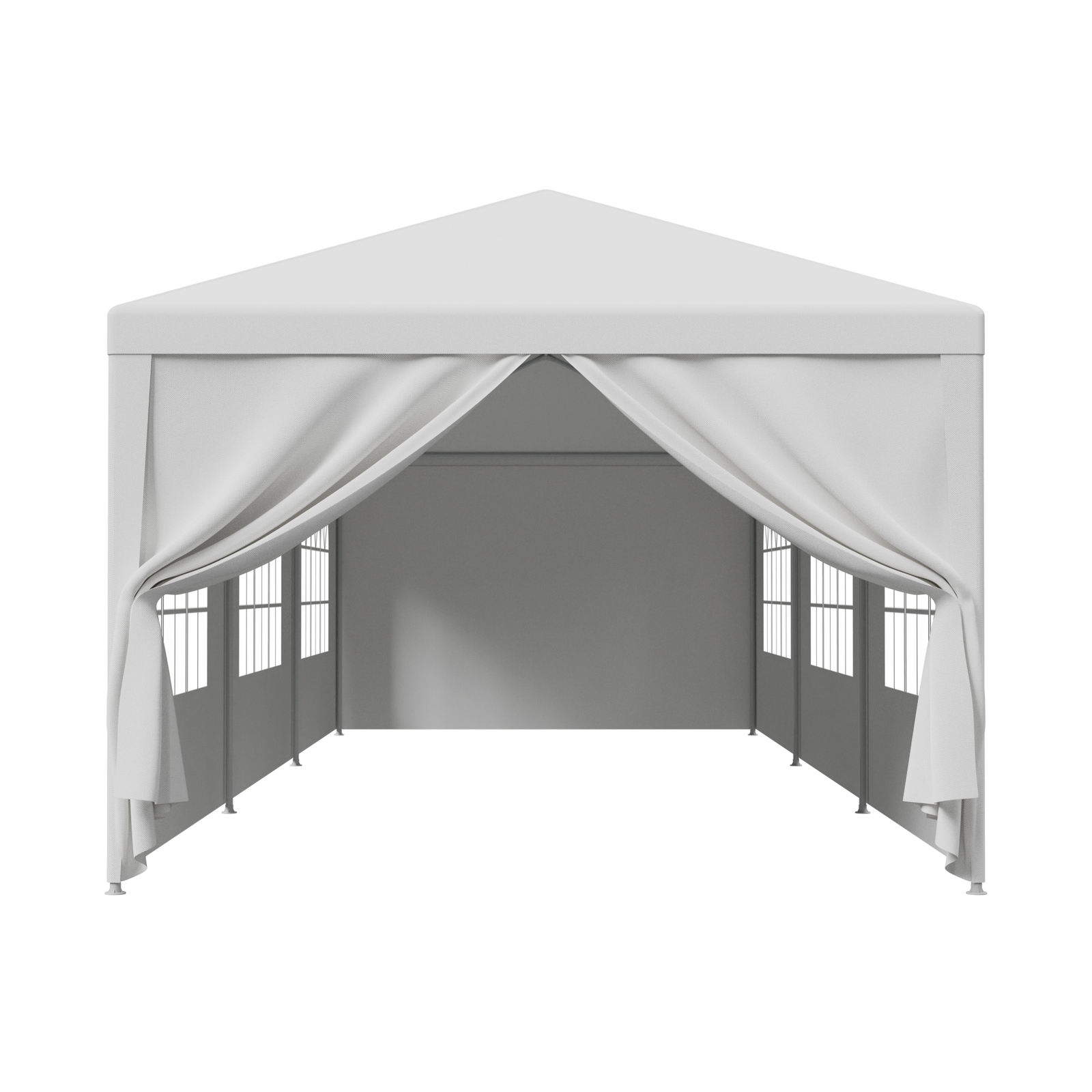 2PCS 10'x30' White Outdoor Gazebo Canopy Wedding Party Tent 8 Removable Walls