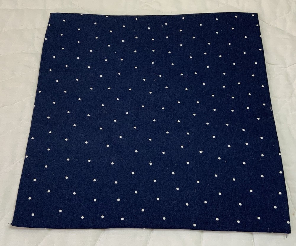 Vintage Patchwork Quilt Table Topper, Nine Patch, Rectangles, Calicos, Blue