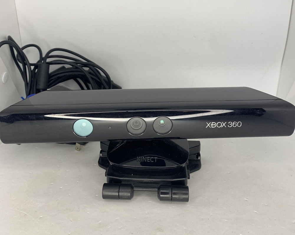 Microsoft XBOX 360 Kinect Sensor Bar Model 1414 Black with Power Adapter