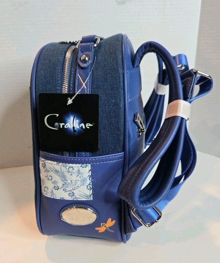 Coraline "Laika" Patchwork Denim Mini Backpack