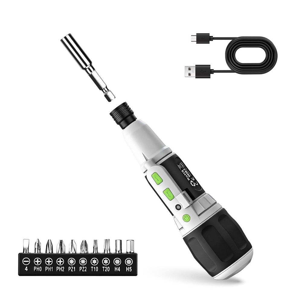 Electric Screwdriver Cordless Power Screwdrivers Set Tool Kit Torque Settings...