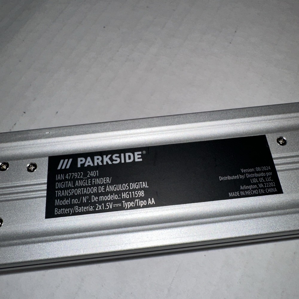 Parkside Digital Angle Finder With Level Model HG11598