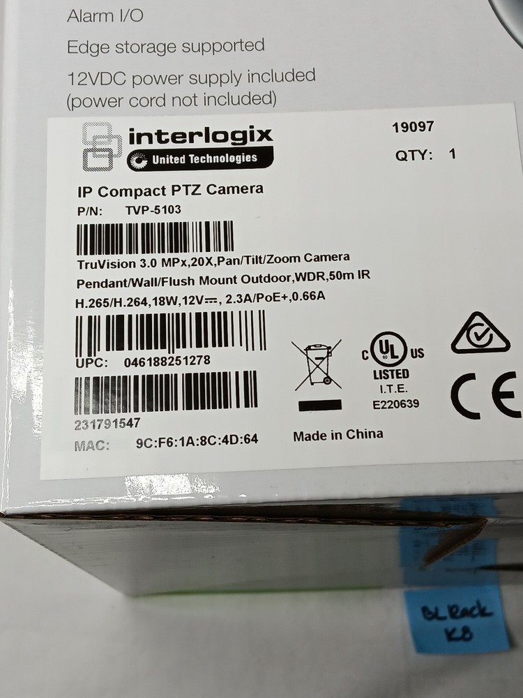 Interlogix IP Compact PTZ Camera TVP-5103